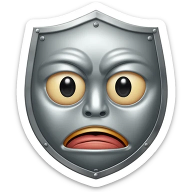 you know the emoji "sadge". i want a shield with that same expression and face :shieldge: like a sad shield but it needs to be sad not smiling
and eyes/etc need to look like the pepe sad sticker
