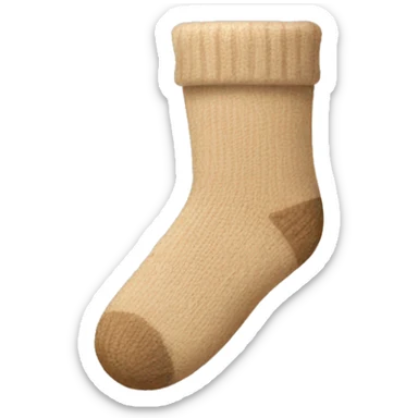 Beige sock sticker