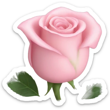 a pastel pink rose bud sticker