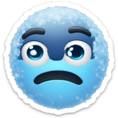 blue snow ball sticker