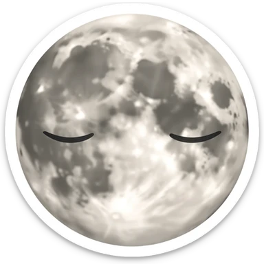 sleeping moon sticker