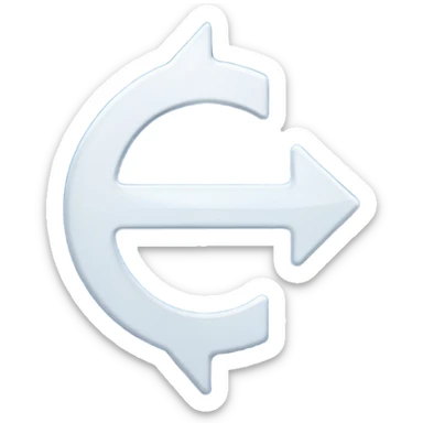 Un cuadrado azul con una flecha en medio sticker