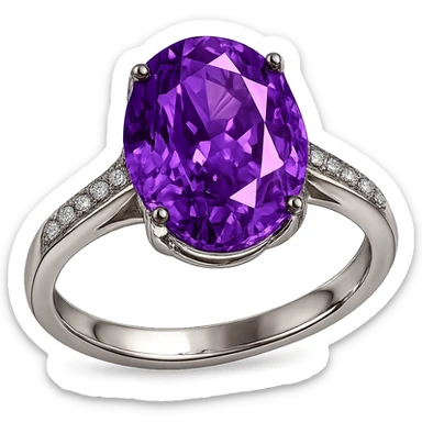purple sparkly gemstone ring sticker