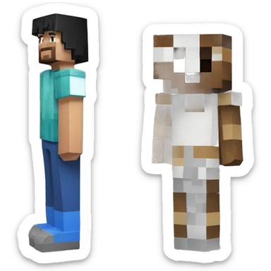 Ware is Walldo and minecraft Steve sticker
