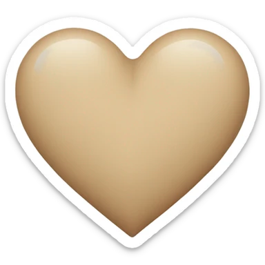 Beige heart sticker