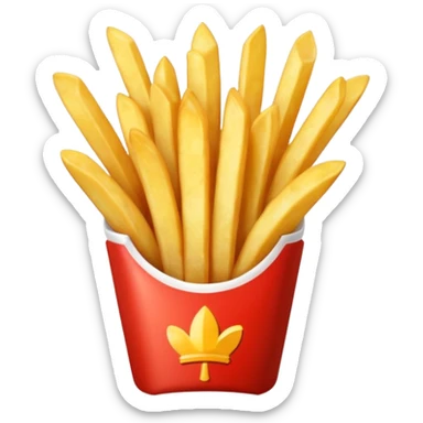 french fries without smiley sticker