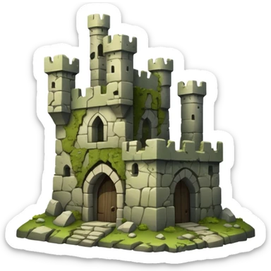 old ruined castle  sticker