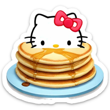 Hello kitty pancake sticker