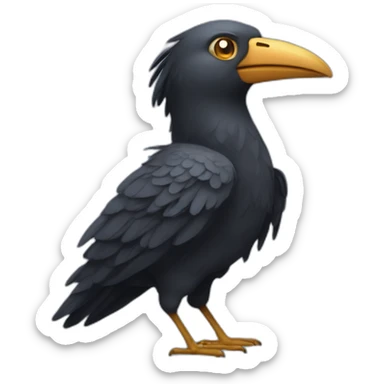 Une belette avec un corbeau sticker