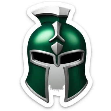 dark green spartan helmet  sticker