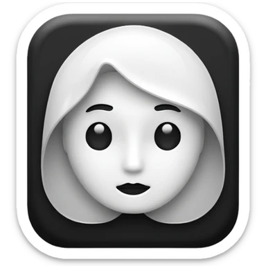 about/ information black n white icon i sticker