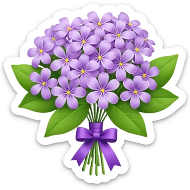 Lilac flower bouquet  sticker