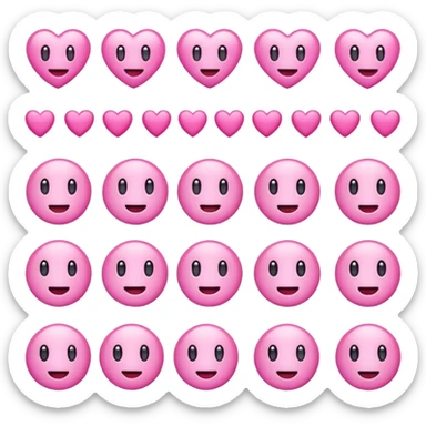 pink emojis sticker
