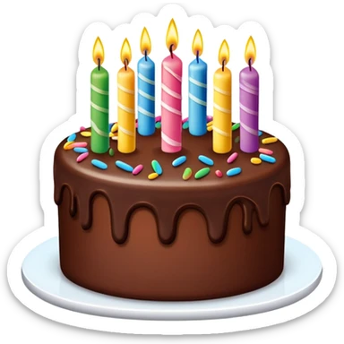 Birthday cake age 22 sticker