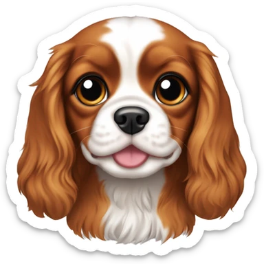 Cavalier king charles spaniel puppy sticker