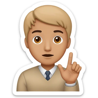 Someone who ask a question sticker