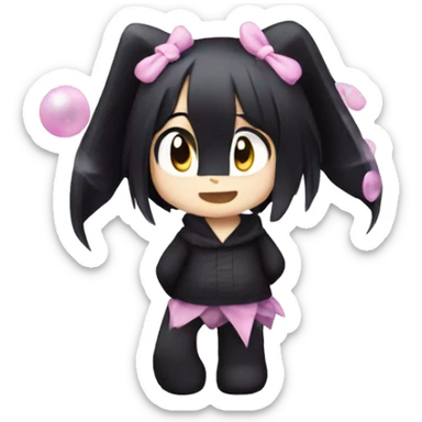 Kuromi sparkle sticker