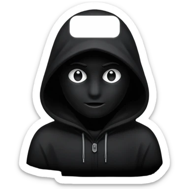 Shadowy figure all blacked out sticker