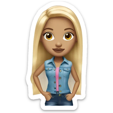 Blonde bratz doll sticker