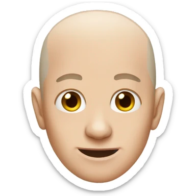 Hairless man sticker