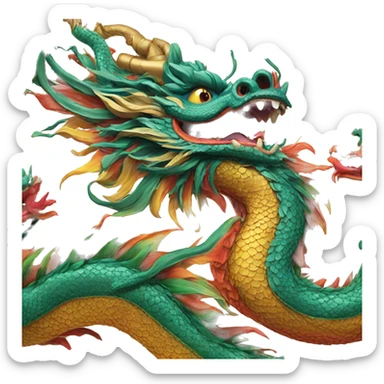 thailand dragon multicolor sticker