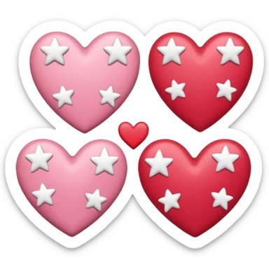 estrellas con corazones pequeños de IPHONE PERO BLANCOS Y ROSAS sticker