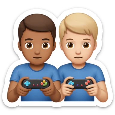 two brothers playings videogames

 sticker
