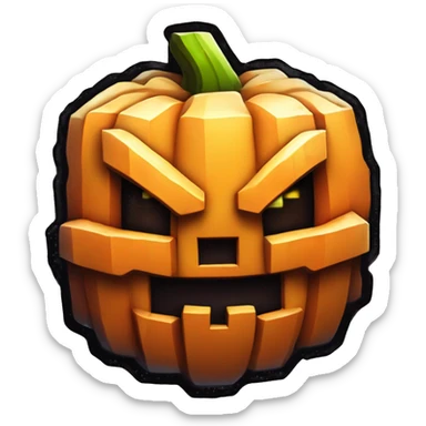 minecraft pumpkin halloween badge medal cyberpunk pokemon fear sticker