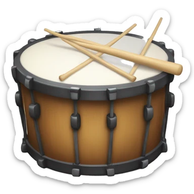 Drum with moustae sticker