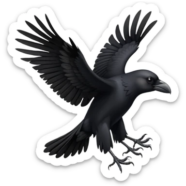 crow flying sticker