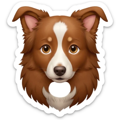 brown border collie with Uyghur sticker