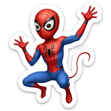 Spiderman full body doodle shock with cartoon sticker