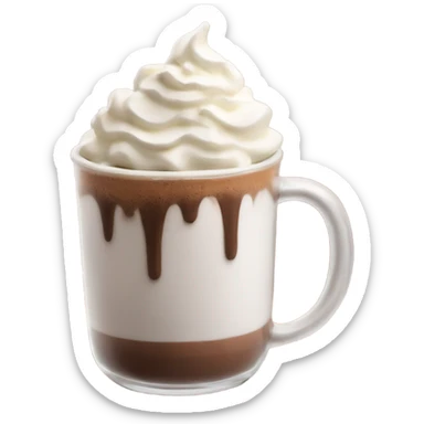 hot chocolate with whipped cream sticker