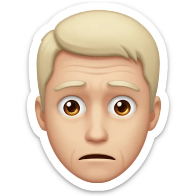 man in despair fading away sticker