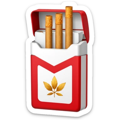 A pack of cigarettes sticker