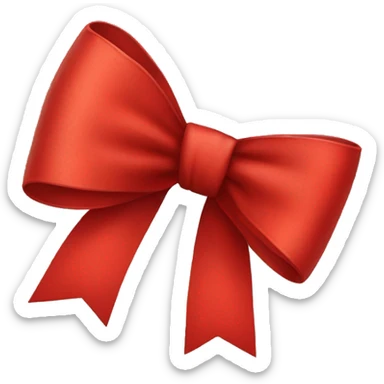 Red bow  sticker