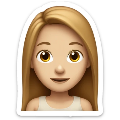 a very thin white girl with brown long hair sticker