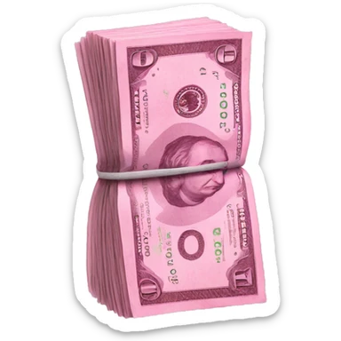 Pink money sticker