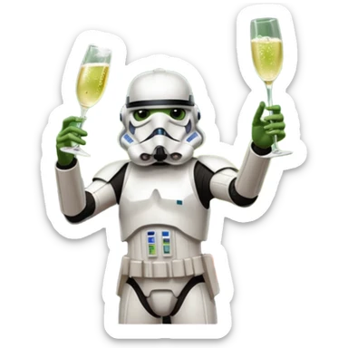 stormtrooper from Star Wars taking a selfie vlog, camera POV, walking on a lava planet with Yoda sticker