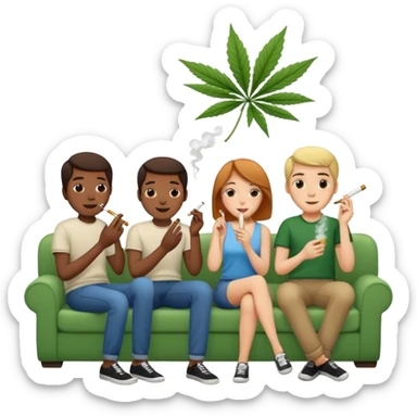 Sinners smoking weed sticker