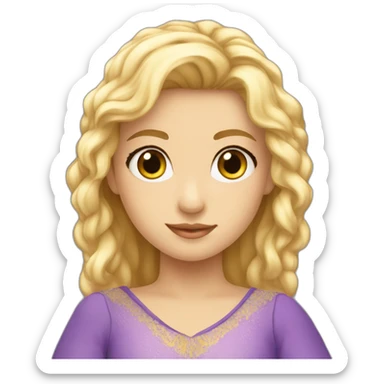 Una princesa rubia ojos azules y pelo largo  sticker
