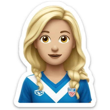 summer olympic soccer blonde sticker