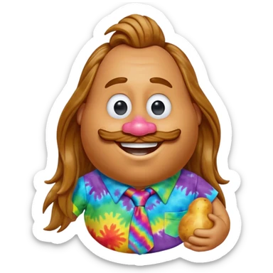 hippie potato head sticker