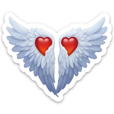 wing heart sticker