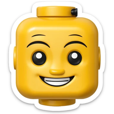 Lego head sticker