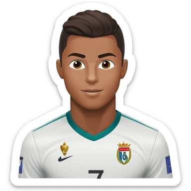 soccer player CR7 Cristiano Ronaldo celebrating a goal sticker