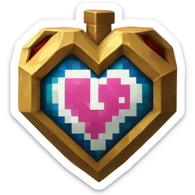 Zelda heart container 8bit sticker