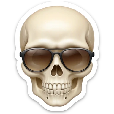 Skeleton with sunglasses sticker