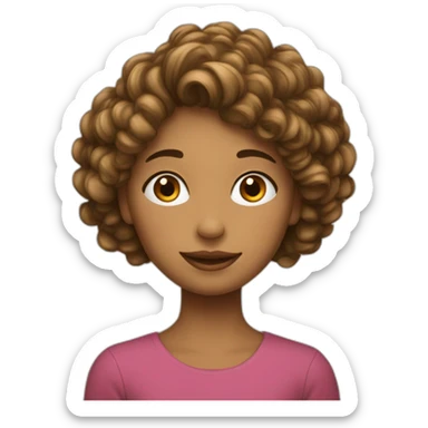 Fille voilé avec un garçon au cheveux bouclés décoloré  sticker