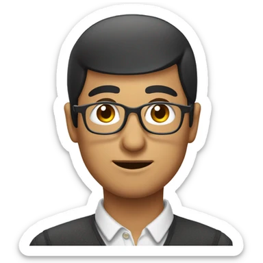 Uzbek man with glasses sticker